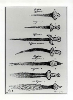 Types of cometary forms, illustrations from Johannes Hevelius' <i>Cometographia</i> (Danzig, 1668) (Scan of original and caption from Don Yeomans' Comets: A Chronological History of Observation, Science, Myth and Folklore. Used with permission.)