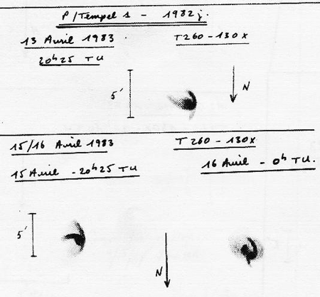 Tempel 1 Sketches, April 1983