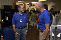 Ambassador Craig Ihde with Director Charles Elachi at JPL's Open House (Click to enlarge)
